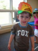 Aviad with his animal hat Aviad with his animal hat