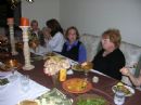 Enjoying the delicious meats and side dishes Enjoying the delicious meats and side dishes