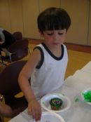 Ari making an edible Mt. Sinai Ari making an edible Mt. Sinai
