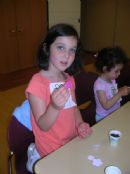 Rayna decorating her flower cup Rayna decorating her flower cup