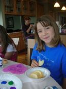 Rachel eating snack Rachel eating snack