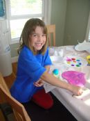 Rachel painting pottery Rachel painting pottery