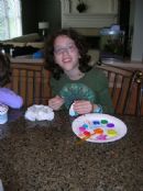 Shaina painting pottery Shaina painting pottery